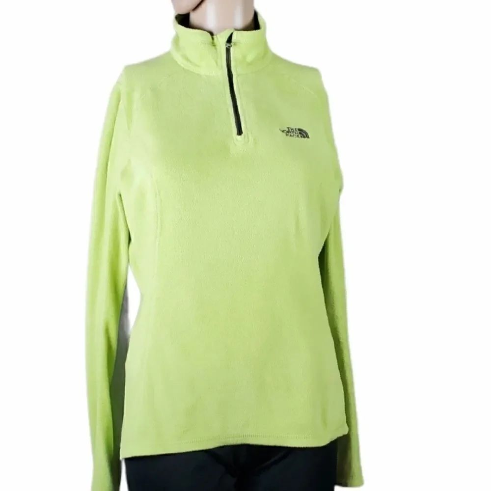 The North Face Green Fleece 3/4 zip Up